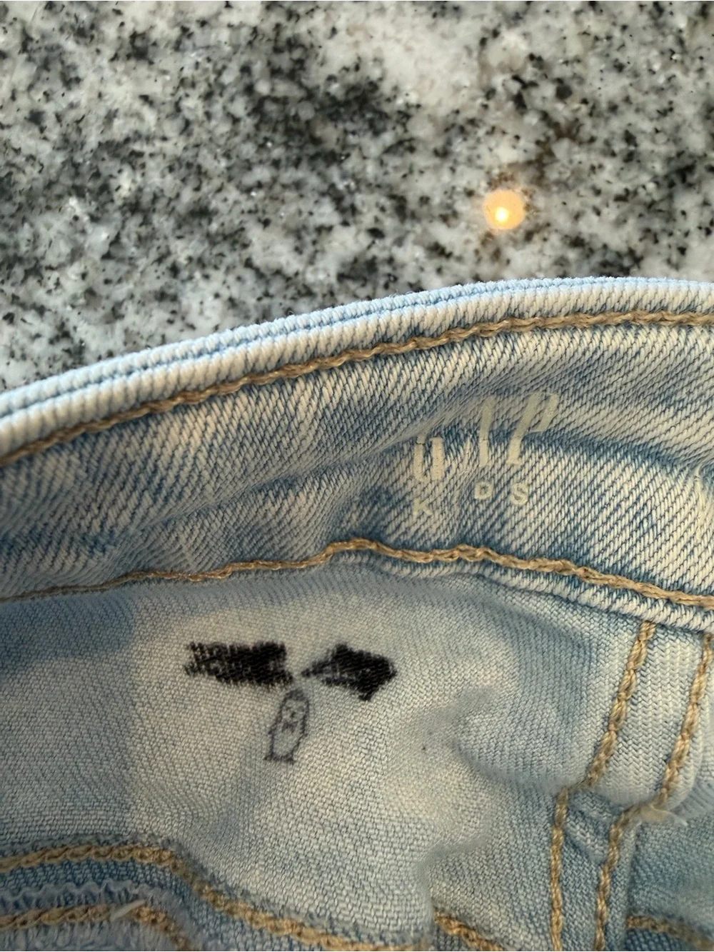 GAP Kids MIDI Light Blue Ripped Denim Kids Shorts 7